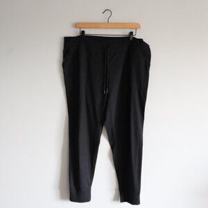 Lole Women's Black XXL Tapered Harem Athleisure Stretch‎ Jogger Sweatpants